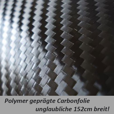 Geprägte Carbonfolie für Teile und Vollflächige Verklebungen in